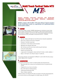 Multi Touch Tactical Table MT3