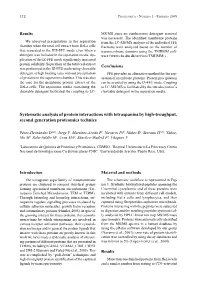 Systematic Analysis of Protein Interactions with Tetraspanins by High-Troughput, Second Generation Proteomics Technics