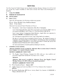 Draft of Minutes
