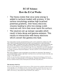 ECAT Science How the E-Cat Works