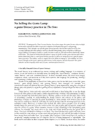 No Selling the Genie Lamp: a Game Literacy Practice in the Sims