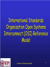 Seven Layer OSI Model