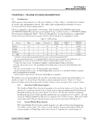 Chapter 1 – Water System Description