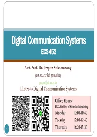 Digital Communication Systems ECS 452