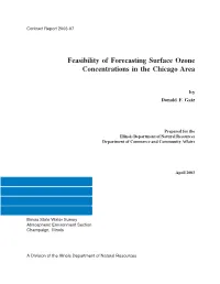 Feasibility of Forecasting Surface Ozone Concentrations in the Chicago Area