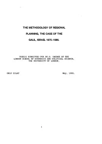 The Methodology of Regional Planning, the Case of The