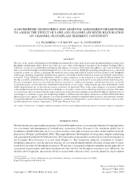 A Geomorphic Monitoring and Adaptive Assessment Framework to Assess the Effect of Lowland Floodplain River Restoration on Channel–Floodplain Sediment Continuity