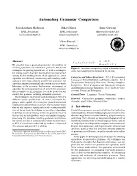 Automating Grammar Comparison