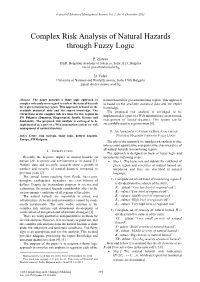 Complex Risk Analysis of Natural Hazards Through Fuzzy Logic