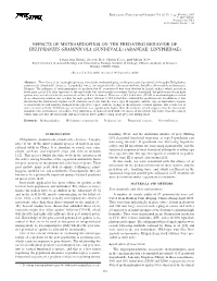 Effects of Methamidophos on the Predating Behavior of Hylyphantes Graminicola (Sundevall) (Araneae: Linyphiidae)