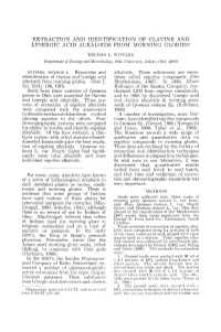 Extraction and Identification of Clavine and Lysergic Acid Alkaloids from Morning Glories1