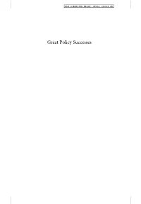 Great Policy Successes OUP CORRECTED PROOF – FINAL, 1/8/2019, Spi OUP CORRECTED PROOF – FINAL, 1/8/2019, Spi