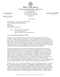 July 23, 2021 Walter Mugdan, Acting Regional Administrator US