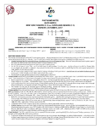 Post-Game Notes