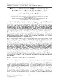 Preliminary Assessment of the Frog Assemblages from Sites Adjacent to Three National Parks in Gabon