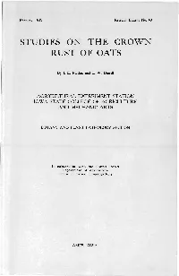Studies on the Crown Rust of Oats