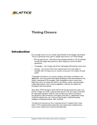 Timing Closure