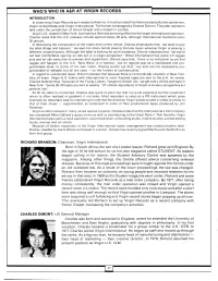 Who's Who in A&R at Virgin Records