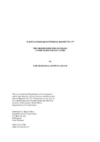 A Freshwater Fish Database: a User Guide for DOC Users
