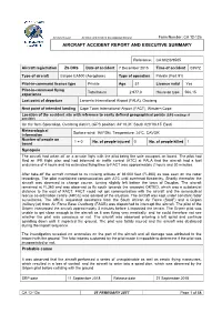 Aircraft Accident Report and Executive Summary