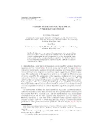INVERSE PROBLEMS for NONLINEAR HYPERBOLIC EQUATIONS Gunther Uhlmann Jian Zhai 1. Introduction. Many Physical Phenomena Are Model