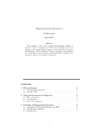 Magnetohydrodynamics