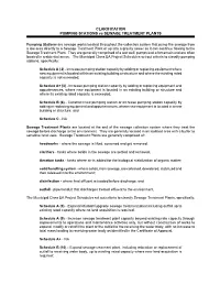 New Schedule Clarification for Sewage Pumping Stations Vs