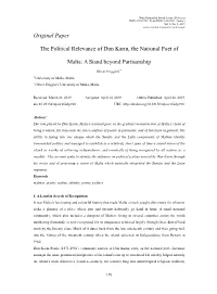 Original Paper the Political Relevance of Dun Karm, The
