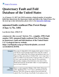 Quaternary Fault and Fold Database of the United States