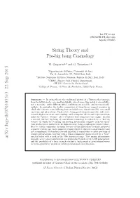 String Theory and Pre-Big Bang Cosmology Arxiv:Hep-Th/0703055V3