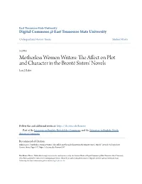 The Affect on Plot and Character in the Brontë Sisters' Novels