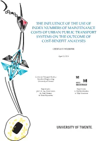The Influence of the Use of Index Numbers of Maintenance Costs of Urban Public Transport Systems on the Outcome of Cost-Benefit Analyses