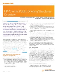 UP-C Initial Public Offering Structures: Overview