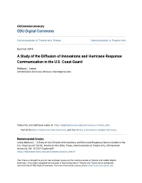 A Study of the Diffusion of Innovations and Hurricane Response Communication in the U.S