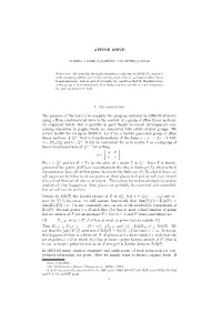 AFFINE SIEVE 1. Introduction the Purpose of This Note Is