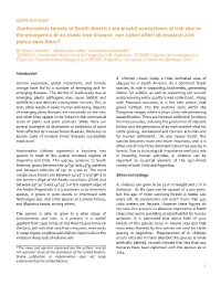 Austrocedrus Forests of South America Are Pivotal Ecosystems at Risk Due to the Emergence of an Exotic Tree Disease
