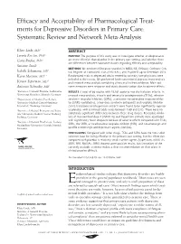 Ments for Depressive Disorders in Primary Care: Systematic Review and Network Meta-Analysis