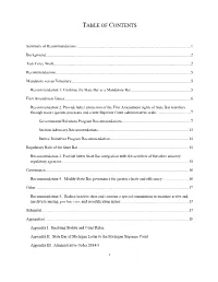 Table of Contents