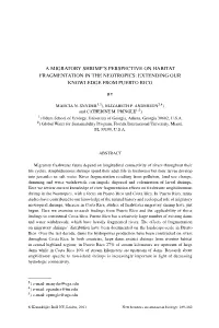 A Migratory Shrimp's Perspective on Habitat Fragmentation in The