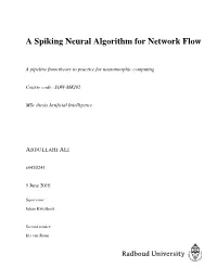 A Spiking Neural Algorithm for Network Flow