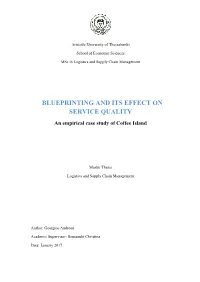 BLUEPRINTING and ITS EFFECT on SERVICE QUALITY an Empirical Case Study of Coffee Island