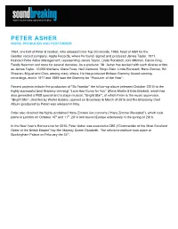 Peter Asher Music Producer and Performer