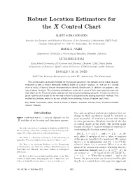 Robust Location Estimators for the X Control Chart