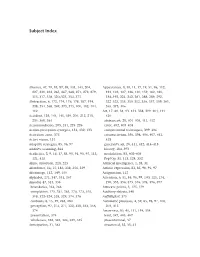 Subject Index