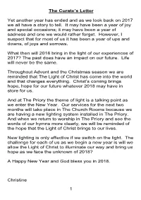 The Curate's Letter Yet Another Year Has Ended And