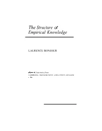 Bonjour's Externalist Theories of Empirical Knowledge