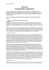 Heritage Report Appendices
