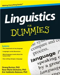 Linguistics for Dummies‰