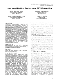 Linux Based Diskless System Using RSYNC Algorithm