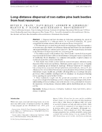 Long-Distance Dispersal of Non-Native Pine Bark Beetles from Host Resources